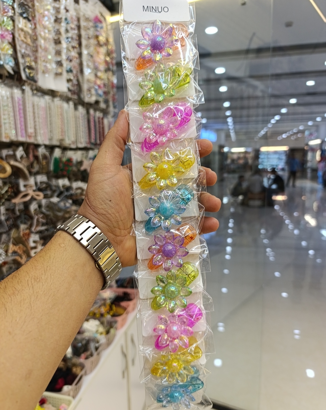 گیره مو گلی پک ۱۰ تایی