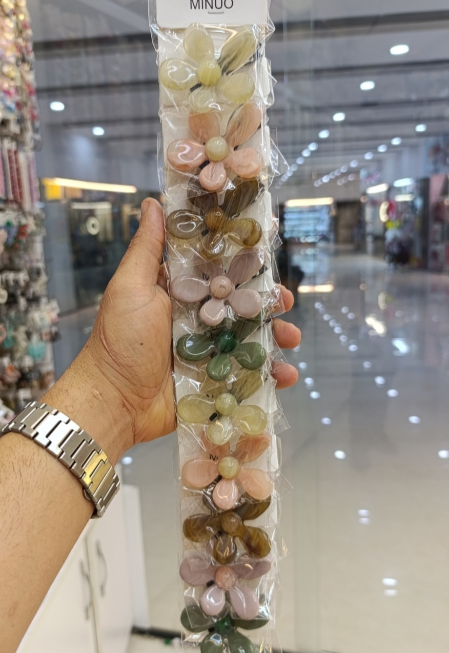 گیره مو تک گل  کارت 10عددی